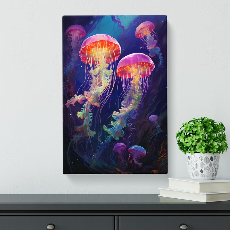 Jellyfish Abstract - No Frame Print, 76cm H x 50cm W x 3cm D