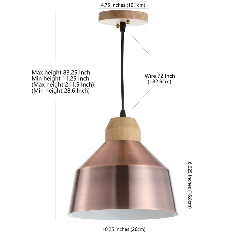 Bowe 1 - Light Single Pendant, Copper