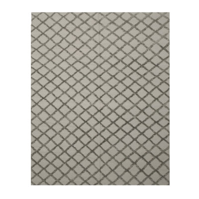 Moffett Gray Hand Knotted Wool & Viscose Area Rug