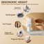 Toilette allongée 21 po pour personnes âgées 21 po, 1,1 / 1,6 GPF à double chasse allongée, carte 1000g, blanc-111650071
