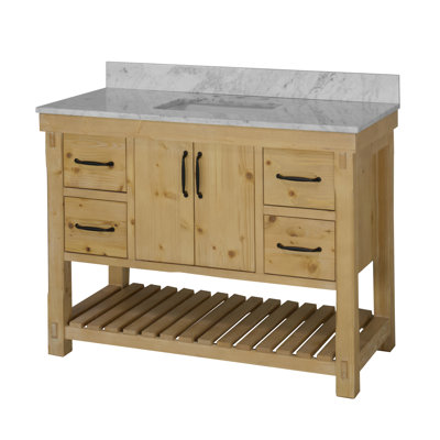 Birmingham 48'' Single Bathroom Vanity with Carrara Marble Top