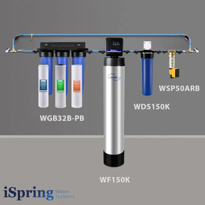 iSpring WSP50ARB WDS150K WF150K WGB32B-PB Hard City Water Solution with Finest 3-stage    Lead Removal