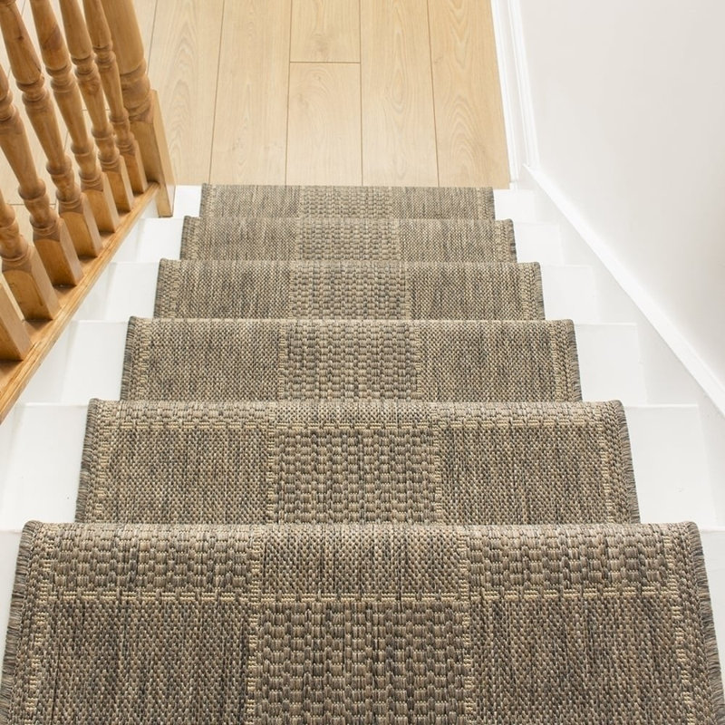 Stair Runner Lometa Chequered Flatweave Area Rug, Runner 66 x 630cm