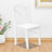 Jordan Solid + Manufactured Wood White Finish Dining Chair, 35.47'' H X 17.21'' W X 19.13'' D