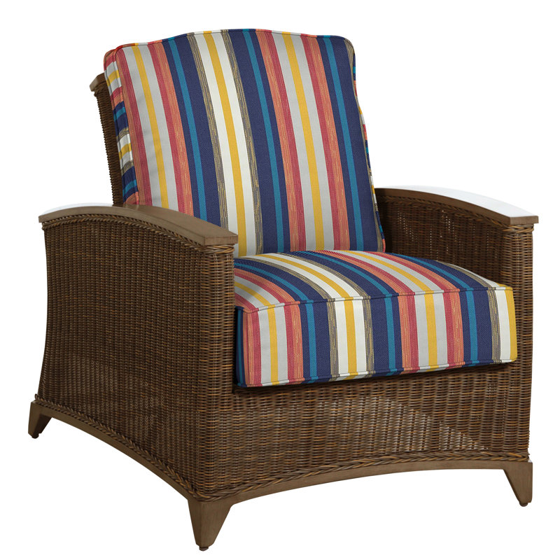 Astoria Patio Chair with Cushions, Astoria #90 Raffia/Oak, Dove Sunbrella® Linen, Welt