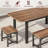 5 - Pieces Dining Table Set For 4-6, 63" Large Extendable Dining Room Table Set-1553554050