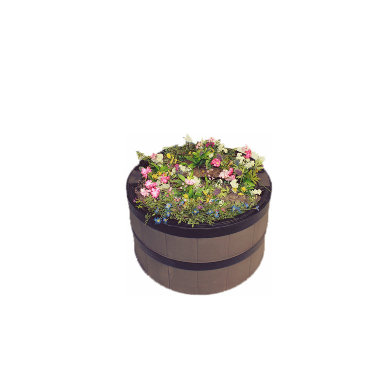 Pot à fleurs en plastique Juliann, Cacao