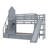 Castle-Style Bunk Bed Featuring Two Drawers, Three Shelves, And A Slide-1565398321-1565398320