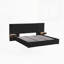 Storage Velvet Upholstered Hydraulic Platform Bed with 2 Shelves, 2 Reading Lamps and USB Port-2904566