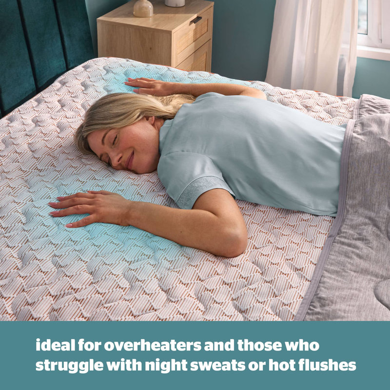 Silentnight Restore Cooling Copper Mattress Protector and Pillow Pair Bundle Set, Double