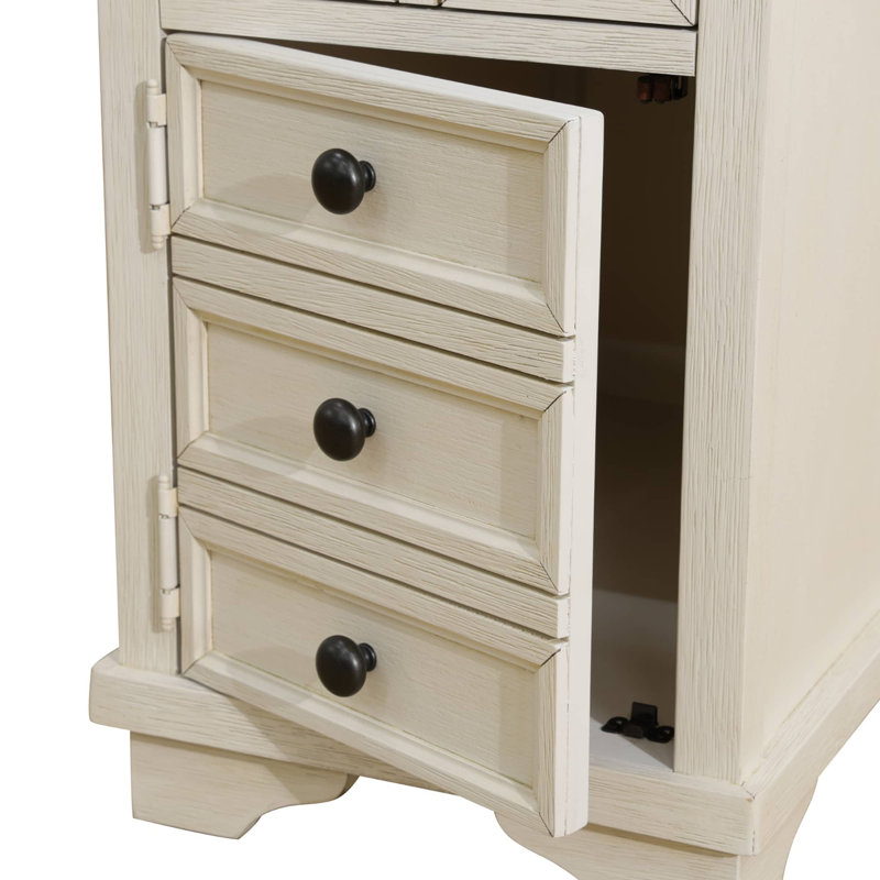 Armoire de salon en MDF gris foncé et tiroir en chêne blanc