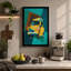 Yellow Bulldozer Mid-Century - Wrapped Canvas-1799058959-1799059057