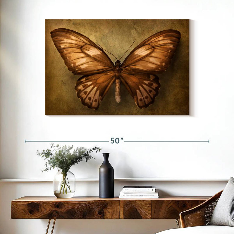 Brampt Vintage Butterfly, 26" H x 39" W