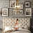 Fabric Upholstered Bed Frame with Adjustable Headboard/Chesterfield-Styled/Wood Slat Support-472233128-472233134