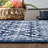 Modern Floral Bedroom Rug Non Slip Vintage Trellis Print Rug-552108877