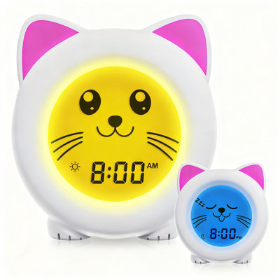 Horloge de sommeil, réveil par effraction, veilleuse rechargeable avec éclairage scientifique (blanc)