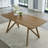 Darla 5Pc 70"W Rectangular Walnut Oak Geometric Cross Base Dining Set