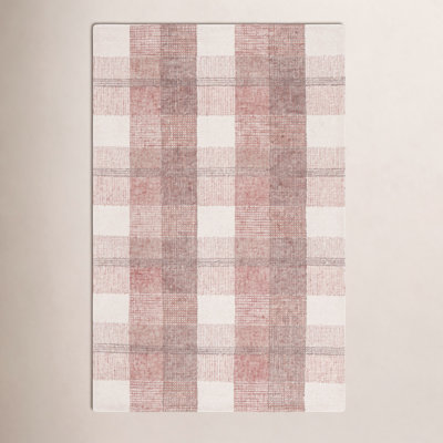 Hand-Tufted Wool Plaid Rug