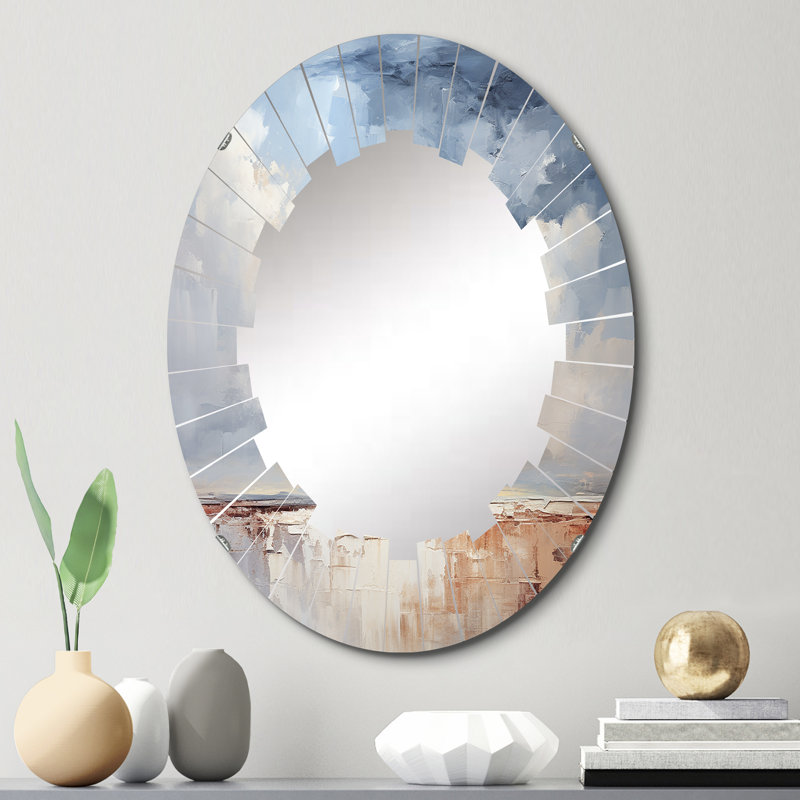 Miroir mural Beyman - Paysages ovale, 30 po x 20 po