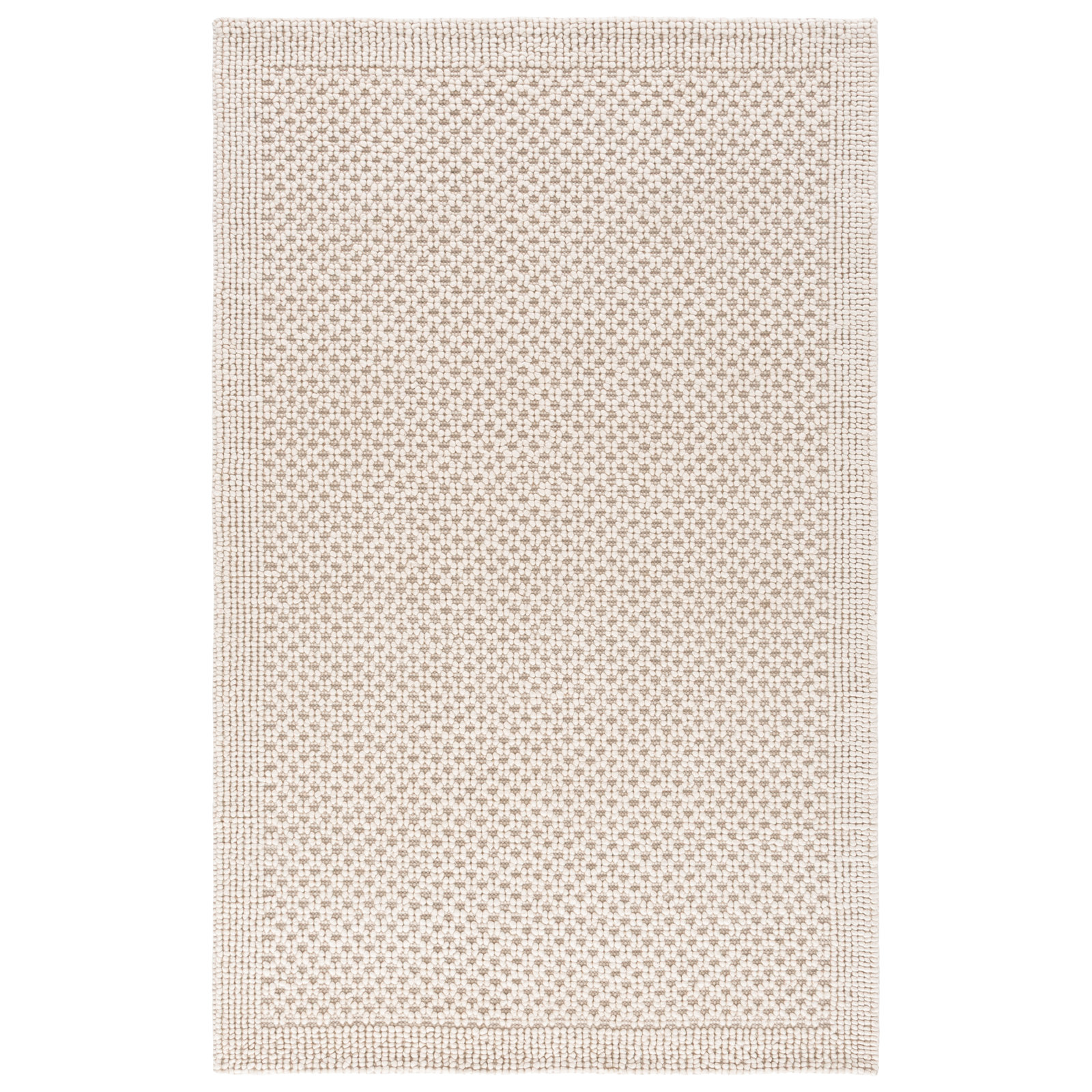 Natura Hand Woven Wool; Cotton; Recycled P.E.T Geometric Indoor Rug, Rectangle 6' x 9'