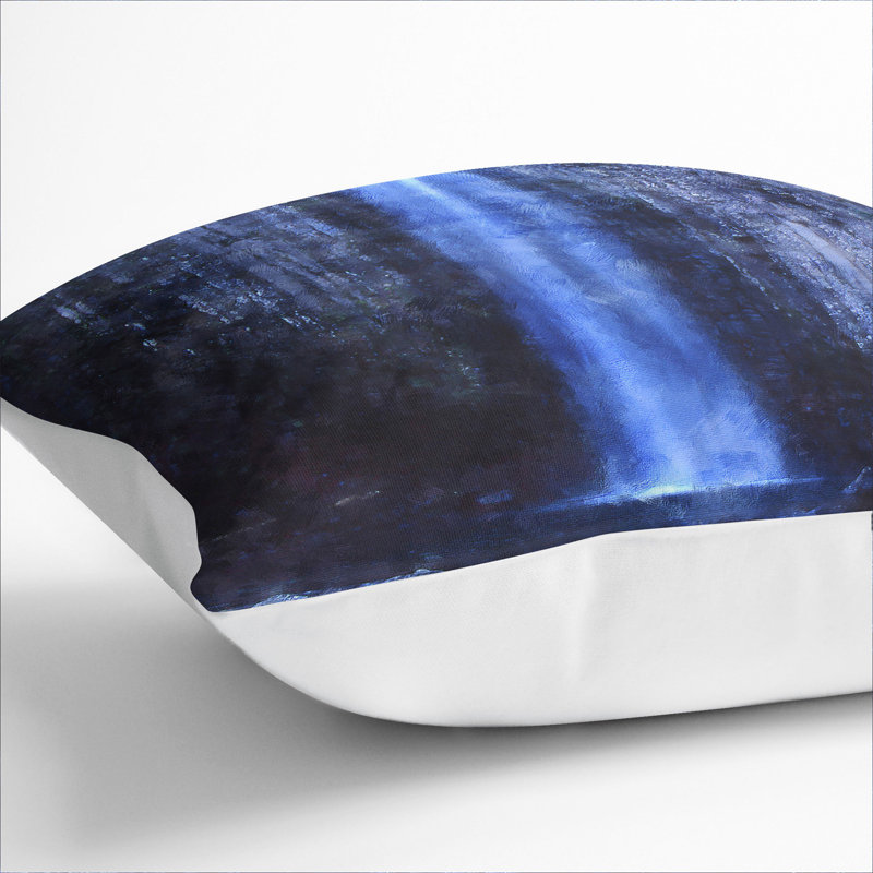 Waterfall at Dusk Scatter Cushion, 55cm H x 55cm W x 20cm D, White