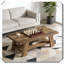 Table basse rustique robuste à deux niveaux