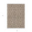 Tapis intérieur lavable à motif de médaillon ivoire 3 pi x 5 pi
