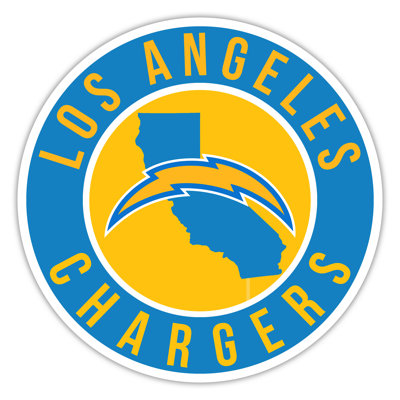 Los Angeles Chargers Bright Line - 16" Circle With State