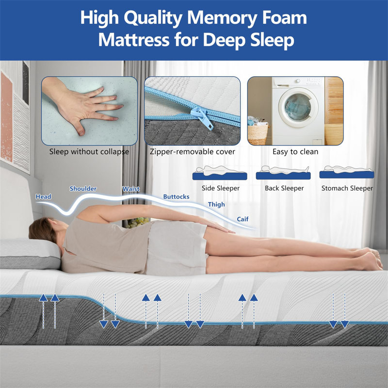 Halloween Sale Alwyn Home Extra Firm Dual Sides Flippable Mattress For Back Pain-8 Inch Medium, Full