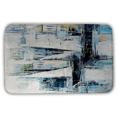 Industrial style boats Bath Mat with Non-Slip Backing - Quick Dry Memory Foam Bathroom Rug - Absorbent - Modern Plush Spa-Style - Machine Washable