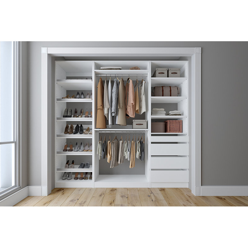 Ensembles de rangement pour garde-robe l 84 po South Dakota, Santorini