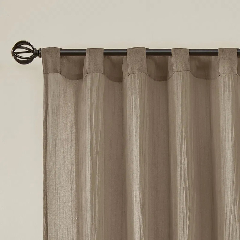 Paire de panneaux de rideau uni (2 pièces), Taupe, L 42 po x L 95 po