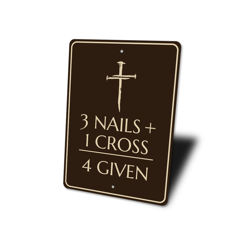 Christian Sign, 10" H x 14" W