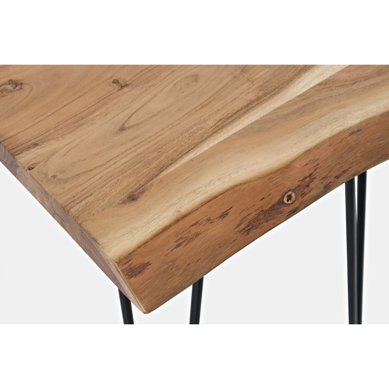 Table de bout en bois massif Gordonsville, Naturel
