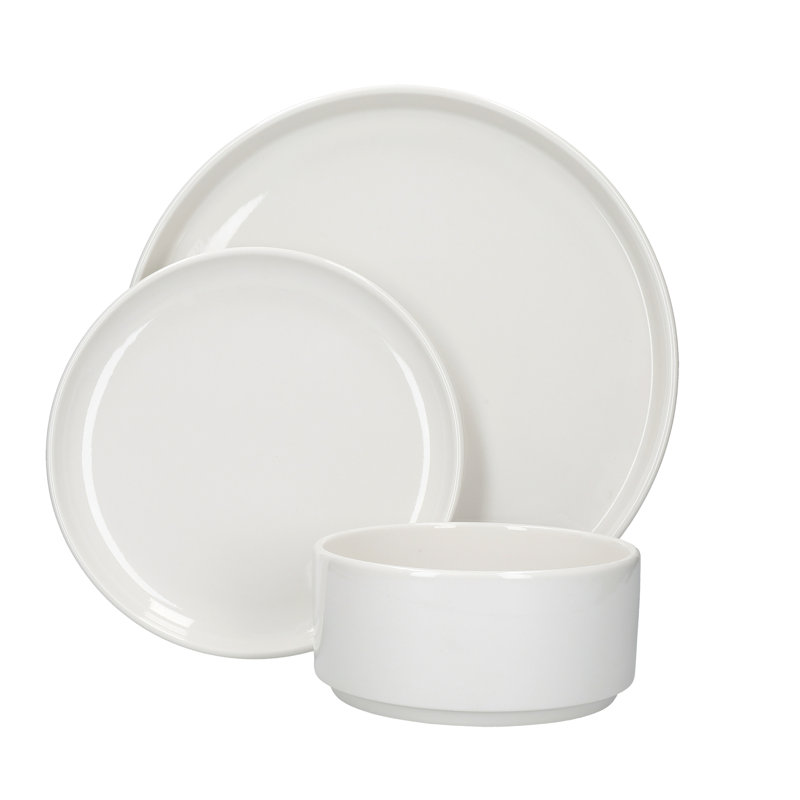 Mikasa Camberlie Porcelain 12-Piece White Dinner Set