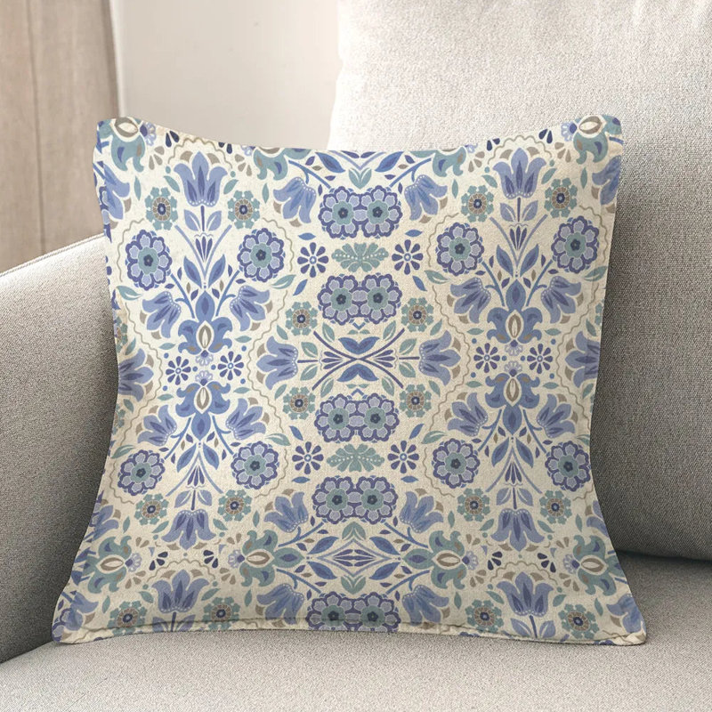 Coussin Indochine, Bleu