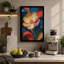 Golden Bloom Art Deco - Wrapped Canvas-304603789-304603788