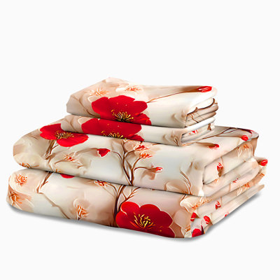Fashion Printed 4-piece Bedding Set, Soft And Microfiber Comfortable Duvet Cover Combination, Bed Sheet Pillowcase, Suitable For Double/large Size Bedrooms, High-quality Home Bedding, Bedroom Decoration And Daily Household Use