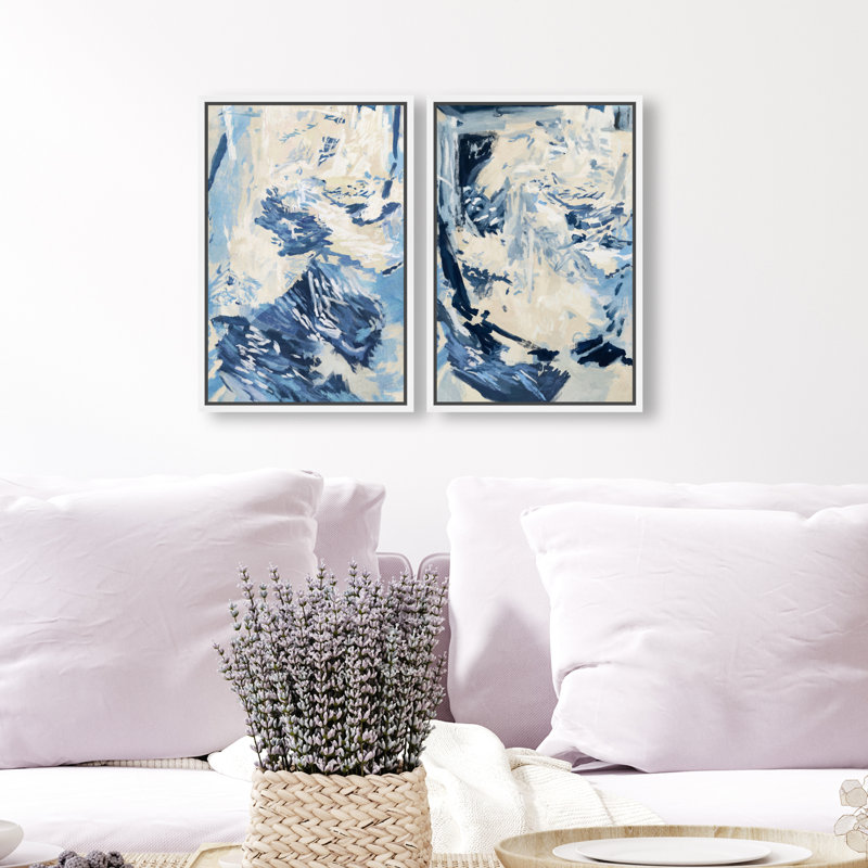 Coastal Feel Set Set by Oliver Gal, 11"H x 16"W, White Floater Frame