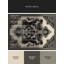 Tapis oriental classique lavable à la machine en noir Pantelis - reliure noire-267389944