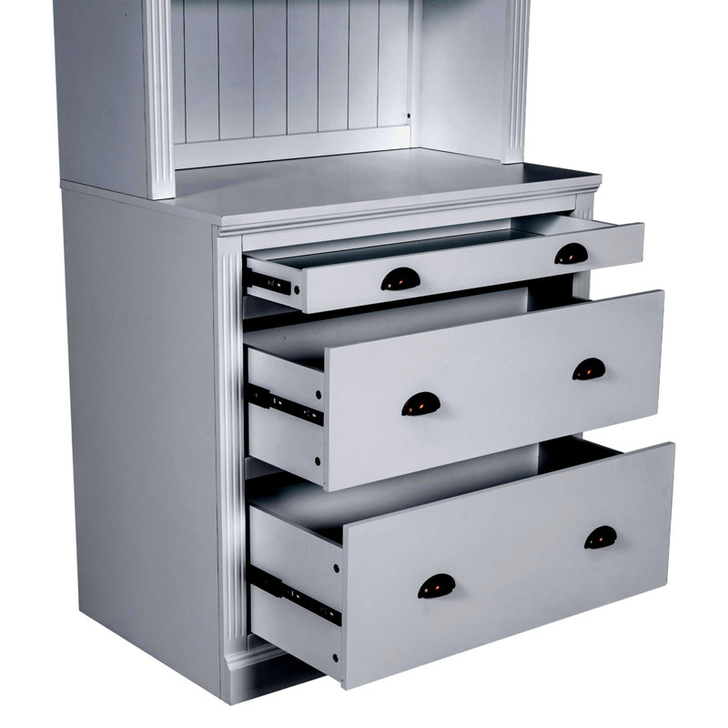 White Adjustable Corner Wood Bookcase Suite with LED Lighting