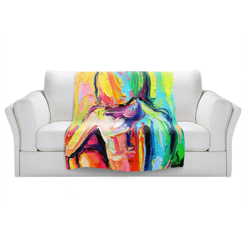 Hand Woven Throw Blanket, 68" x 80"