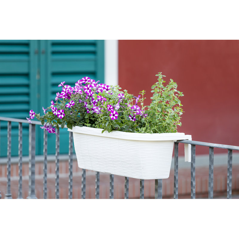 Jardinière en plastique à auto-arrosage, Blanc