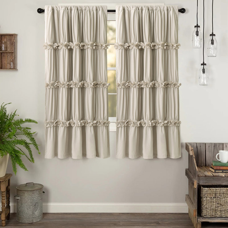 Room Darkening Curtain Pair, Camel, 42"W x 63"L