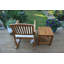 Santorini Set with Cushion FSC 100% Acacia Wood Natural Colour (1 chair + 1 side table)