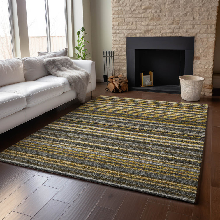 Premium Machine Washable Cerrito AMF598 Gold Rug