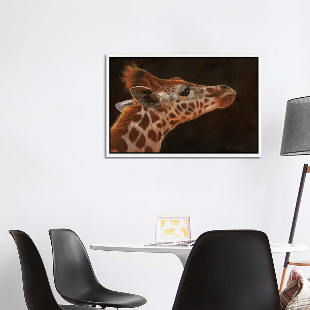 Giraffenporträt I von David Stribbling - Galerie-verpackte Leinwand Giclée auf Leinwand