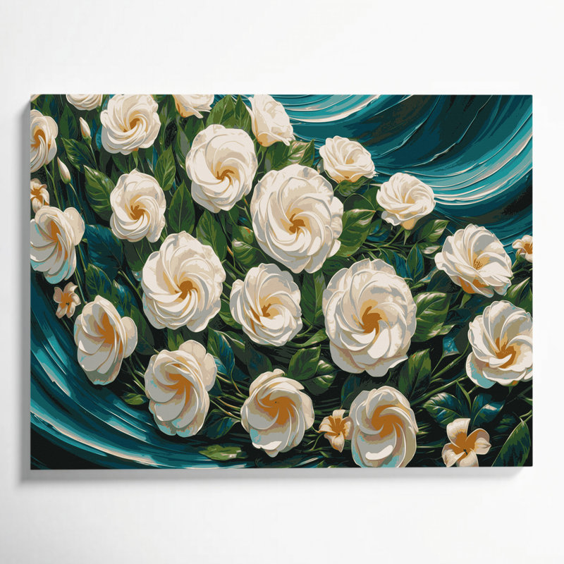 Art mural sur toile vert hawaïen, H 11 po x l 14 po