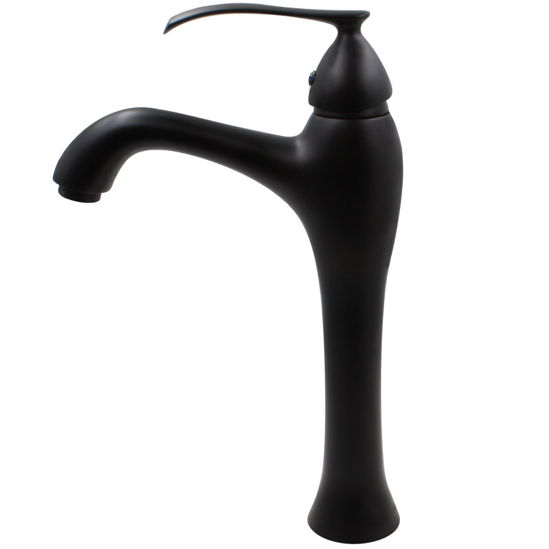 Robinet de salle de bain traditionnel à un trou, Noir mat