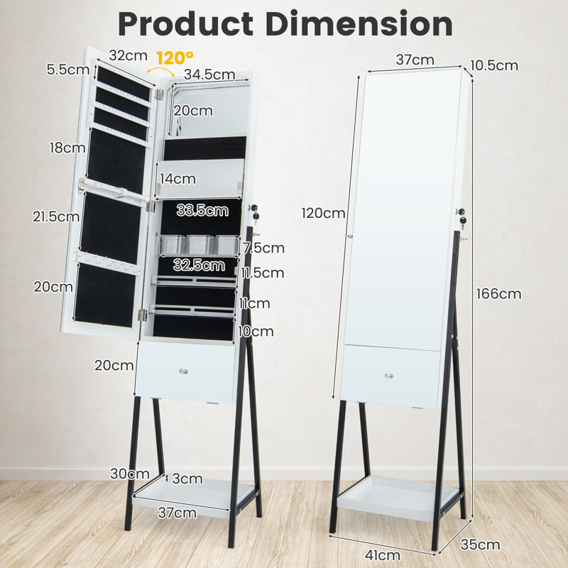Freestanding Jewelry Armoire